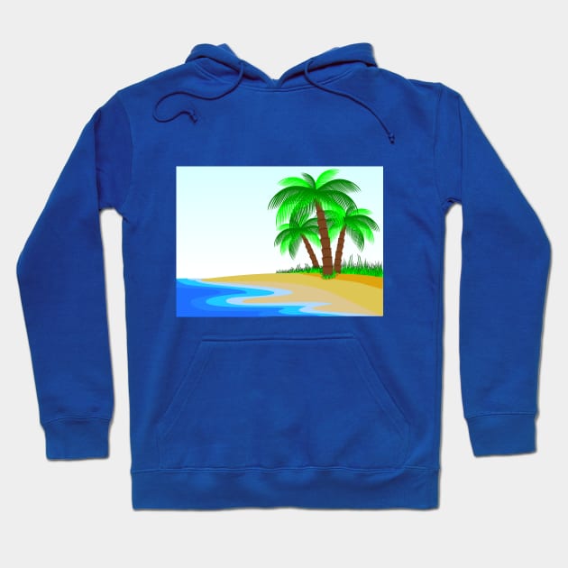 Minimalist Palm Tree Design Hoodie by hldesign